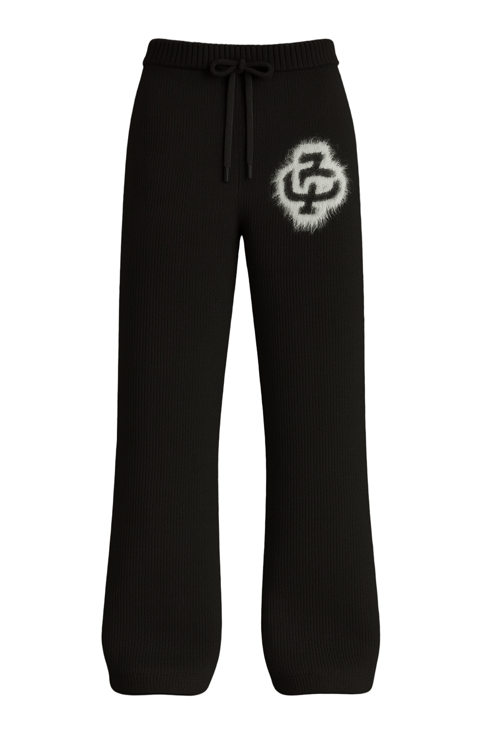 The 7th Label Monogram Knit Flared Pants