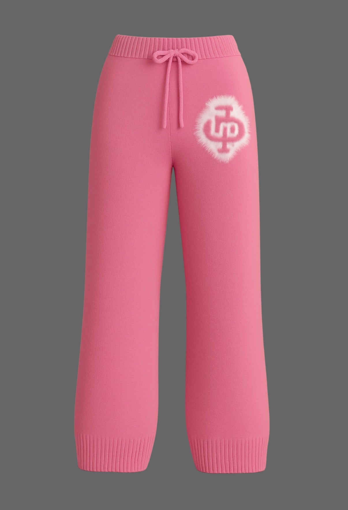 The 7th Label Monogram Knit Flared Pants